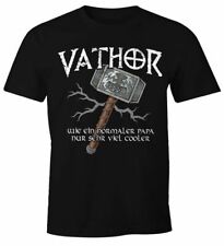 Herren T-Shirt cooler Papa Vathor Fun-Shirt Spruch lustig Thor Parodie Geschenk