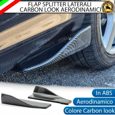 FLAP SPLITTER SPOILER MINIGONNE LATERALI CARBON LOOK PER MINI CLUBMAN R55 - Immagine 1 di 4