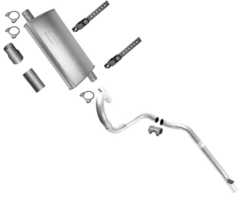 Задний глушитель и задняя труба для седана Buick LaSabre 3,8 л 1979-1980 годов выпуска - Изображение 1 из 4