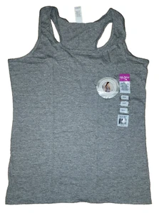 NEW Gildan Ladies Racerback Graphite Heather Tank Premium Ringspun Cotton Sz M - Picture 1 of 5