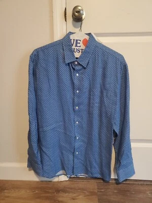 BARNEYS NEW YORK LONG SLEEVE  BUTTON UP SHIRT MENS SIZE XXL - MADE IN ITALY - Image 1 of 3