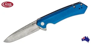 CASE - MADE IN USA KINZUA FRAMELOCK BLUE POCKET FOLDING KNIFE 64660 - CPM-S35VN - Picture 1 of 4