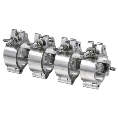 Luces de escenario para DJ de aleación de aluminio 4 piezas Abrazadera en O Montaje de braguero Par Luz Abrazadera Ganchos Foto 1 de 4