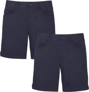 Galaxy For Her Girls School Uniforms Stretch Bermuda Shorts, 2 Pack. Size 17/18 - Picture 1 of 3