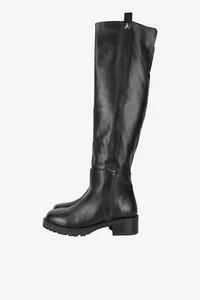 Patrizia Pepe Damen Schuhe Stiefel Gr. 37 Schwarz Leder Damenstiefel Boots - Bild 1 von 4