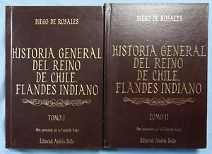 HISTORIA GENERAL DE REINO DE CHILE, FLANDES INDIANO BY DIGO DE ROSALES 2 VOLS. - Picture 1 of 8