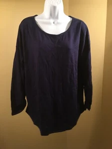 White stag women's Knit shirt Navy Lg 12/14 - Picture 1 of 3