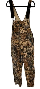 Vintage Mossy Oak Trägerhose Herren Gr. M braun Camouflage Waldboden ungefüttert - Bild 1 von 7