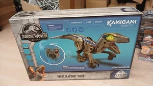 Jurassic World Velociraptor Blue S.T.E.M Kamigami Robots Build A Raptor new - Picture 1 of 14