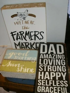 NEW Primitives by Kathy Wooden Decor Sign YOU CHOOSE STYLE (GS12) - Picture 1 of 10