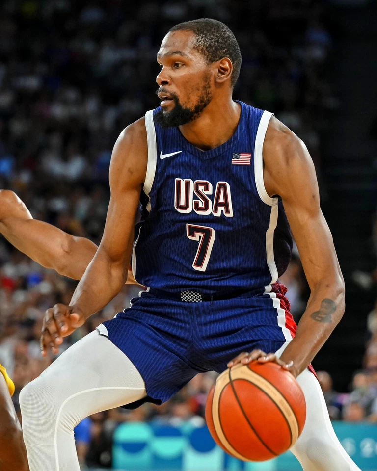 Foto 8x10 Kevin Durant 2024 Equipo Olímpico de París EE. UU. MVP NBA Oro Foto 1 de 1