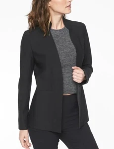 Blazer Athleta Cosmic nero giacca aperta davanti con tasche nuovo con etichette taglia 2 $198 - Foto 1 di 5