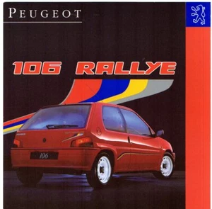 Peugeot 106 Rallye 1.3i 1993-1994 UK Market Foldout Sales Brochure - Picture 1 of 3