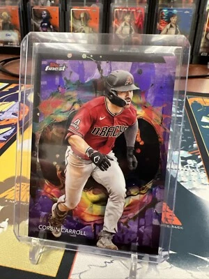 2024 Topps Finest - Rare Purple Refractor #280 Corbin Carroll /125 - Image 1 of 3