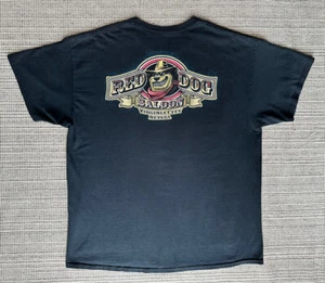 Red Dog Saloon Virginia City Nevada USA Size Large Black Double Sided T-Shirt - Picture 1 of 5