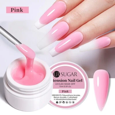 15ml Nagel Gel Verlängerung UV LED Acryl Lack Nagellack Poly-gel Rosa Nail Polit - Bild 1 von 4