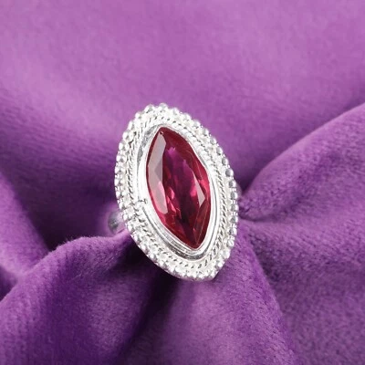 Pink Tourmaline Gemstone 925 Sterling Silver Ring Handmade Jewelry Ring For Gift - Image 1 of 3