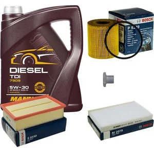 Bosch Inspección Set 5/L mannol Diesel Tdi 5W-30 para Peugeot 307 Break - Imagen 1 de 10
