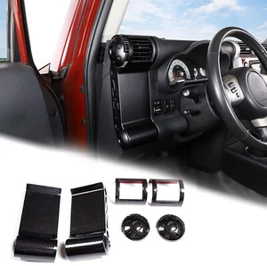 Carbon Fiber Side Air Condition Vent Outlet Trim For Toyota FJ Cruiser 2007-2014 - Picture 1 of 11