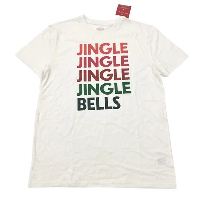 Рубашка для сна мужская Wondershop размер M 'Jingle Jingle Jingle Bells' белая новая без ценников - Изображение 1 из 4