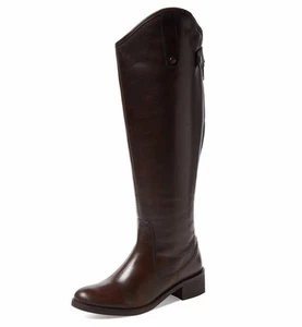 ANTHROPOLOGIE FLATTERED BOOTS SEYCHELLES SHOES DARK BROWN LEATHER RIDING 8 $210 - Picture 1 of 10