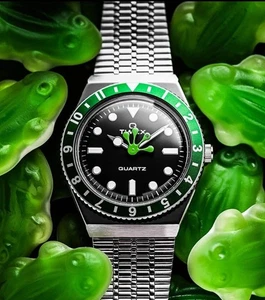 Timex x Seconde / Seconde / Steel Q Sequel Top Watch KERMIT IYKYK - Brand New - Picture 1 of 2