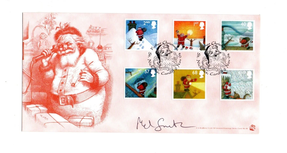 Mel Smith Father Christmas Autographed Bradbury Covers 2004 FDC signed - Image 1 of 1