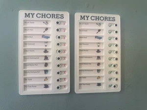 2 My Chores Checklist Board Home Kids Chore Chart Memo White Checklist Boards - Picture 1 of 1