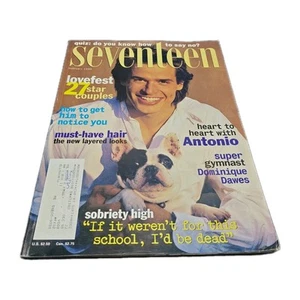 Vintage Seventeen Magazine February 1995 Antonio Sabato 90s Fashion FREE SHIP - Picture 1 of 4