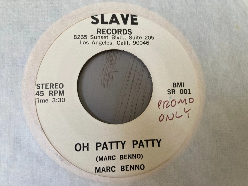 RARE SOUL  MARC BENNO  oh patty  SLAVE 001  1-SIDED PROMO MINT NOS  GREAT RECORD - Image 1 of 1