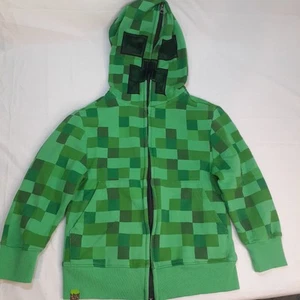 Minecraft Kids Youth Size XS Full Zip Hooded Sweatshirt with Mesh Built in Mask - Picture 1 of 11