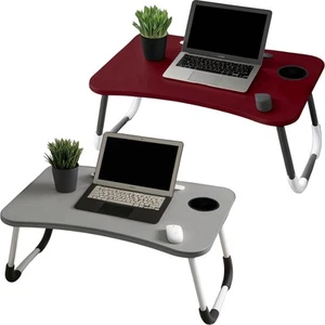 2-Pack Foldable Laptop Table, Breakfast Serving Bed Tray, Lap Desk with Folda... - Picture 1 of 1