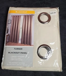 Turner Verdunkelung Flächenvorhang BISKUIT 50x63" Polyester Öse Energieeffizient - Bild 1 von 2