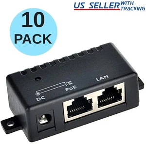 Adaptador divisor inyector DC PoE 802.3af teléfono IP WLAN AP 5,5 mm x 2,1 mm 10 piezas - Imagen 1 de 4