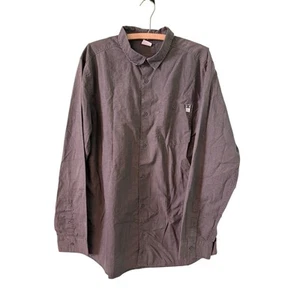 DC SHOES Camisa de Manga Larga con Botones XL Gris Skateboarding Para Hombre - Imagen 1 de 4