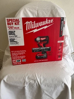 Milwaukee M18 2850-21P Special Buy Kit – Compact Brushless Impact Driver – New - Image 1 of 4