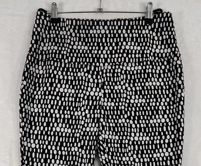 Chicos Zenergy Talla 1 Leggings Medianos Negro Blanco Lunares Pantalones Foto 1 de 4