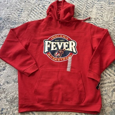 NEW Indiana Fever WNBA Team Store Basketball Red Hoodie Sweatshirt Mens XL - Image 1 of 4