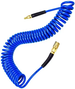 Polyurethane Recoil Air Hose, Air Compressor Hose 1/4" Inner Diameter by 25' ... - Picture 1 of 6