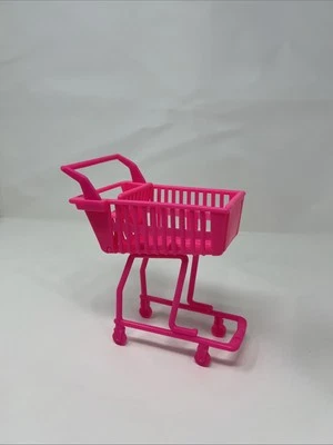 Barbie Shoppin' Fun Supermarket Pink Shopping Cart Replacement Part Mattel 1996 - Image 1 of 3