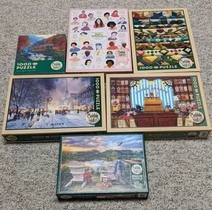 Lot of 6 Cobble Hill 1000 Piece Puzzles Jigsaw Puzzles - Picture 1 of 16