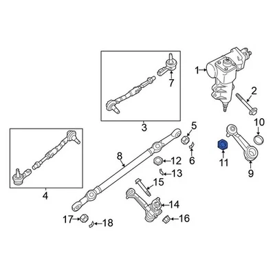 For Nissan TITAN XD 2023-2024 Nissan 485061PA0B Upper Steering Pitman Arm Nut Foto 1 de 2