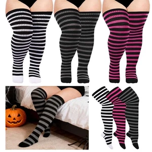Damen Top Stay Up Overknee Socken extra lange Strümpfe Übergröße - Bild 1 von 15