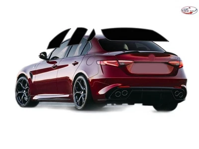 Kit de película de tinte de ventana de 2 capas precortada personalizada computarizada para Alfa Romeo Giulia 17-25 Foto 1 de 4