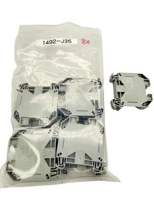 Lot of 8x Allen Bradley 1492-J35 Terminal Blocks Gray, 1000V, 2AWG - Image 1 of 3