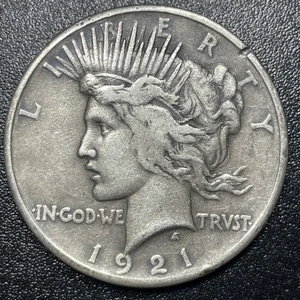1921 Peace Silver Dollar $1 VF Details Better Grade Key Date - Picture 1 of 2