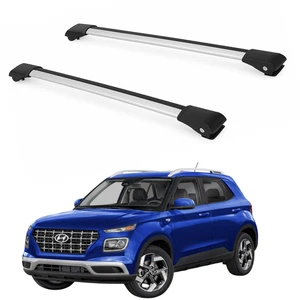 Lockable Roof Rack Cross Bars for Hyundai Venue 2020-2025 Silver 2Pcs - Picture 1 of 11