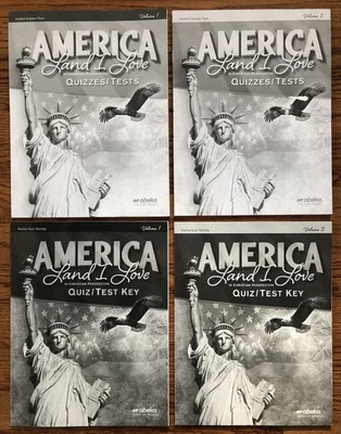 Abeka America Land I Love Quizzes and Tests With Answer Keys For Volumes 1 and 2 - Image 1 of 4