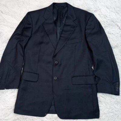 Chaqueta De Colección Giovanni Vasta Para Hombres 50 R Azul Lana Bolsillos Italia Carrera Comodidad Foto 1 de 4