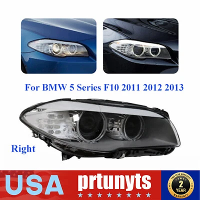 Fit for 2011-2013 Bmw 5 Series F10 528i  550i Xenon Headlight Right W/O AFS Foto 1 de 4